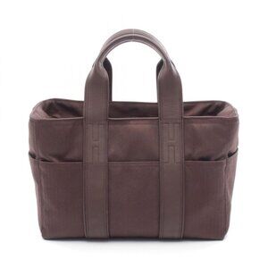 Hermes Handbag Acapulco PM Dark Brown Leather Canvas